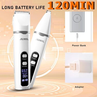 Набір для грумінгу собак JIUWIIL 4-в-1: машинка для стрижки, тример, бритва та аксесуари для догляду за шерстю собак та котів