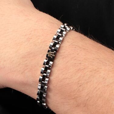 Браслет чоловічий Maserati Jewels з нержавіючої сталі, 21 см, покриття PVD (чорний) JM320AST08
