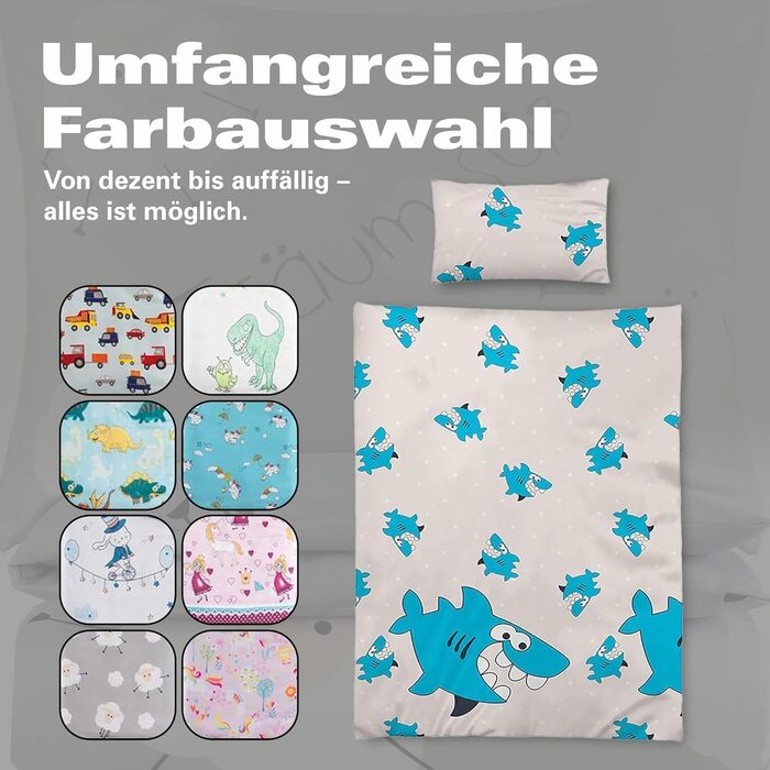 Комплект постільної білизни BaSaTex для дітей (100x135 см + 40x60 см) | 100% поліестер мікрофібра | З блискавкою | Дизайн 