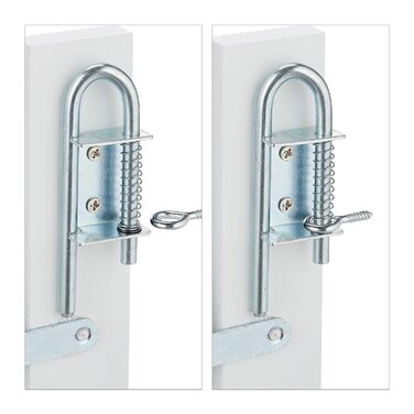 Захисне ворота для собак Relaxdays, висувне до 108,5 см, бамбук, для захисту сходів та дверей, біле