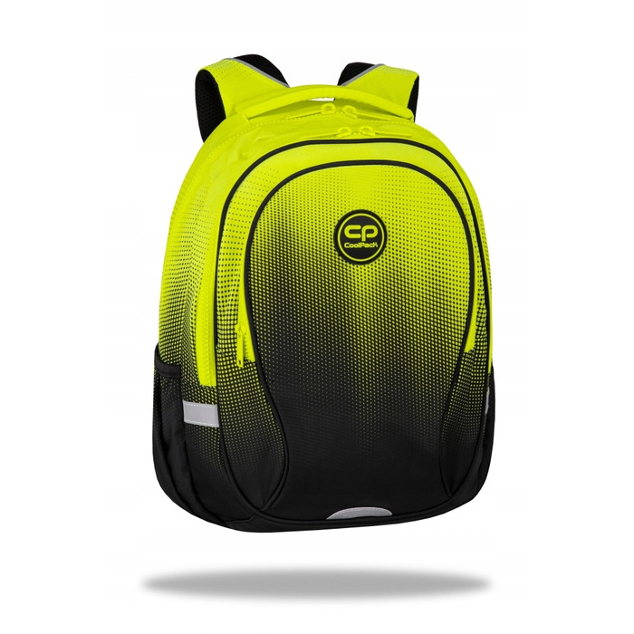 Багатофункціональний шкільний рюкзак CoolPack, чорний з жовтими та золотистими елементами, 29 л