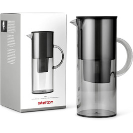 Stelton Water Filter Pitcher EM77 - Compatible with Brita Water Filter Cartridges - Modern Style Plastic Water Pitcher - Reduces Chlorine and Limescale - 2 Liters, Tinted