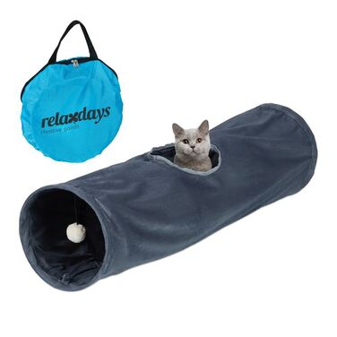 Складаний котячий тунель Relaxdays з плюшем