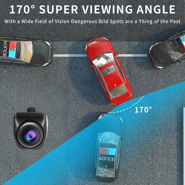 Автомобільна HD 1080P камера заднього виду OBEST з 4.3'' монітором, нічне бачення, водонепроникна IP69, комплект для автобуса, фургона, вантажівки, кемпера, причепа