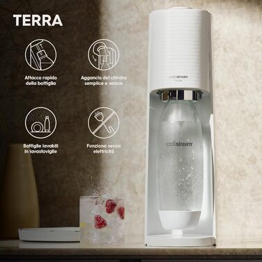 SodaStream AquaSpark Terra White - Набір 3 шт. (2 x 1л + 1 x 0.5л) + Цилиндр CO2 (60л)
