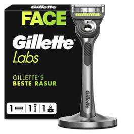 Чоловіча бритва Gillette Labs з ексфоліюючою смужкою, 1 запасне лезо та преміум-магнітна підставка