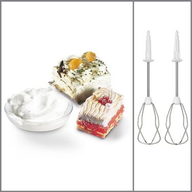 Ручний міксер Bosch MFQ3530 білий - 450 Вт, 5 швидкостей, з набором насадок