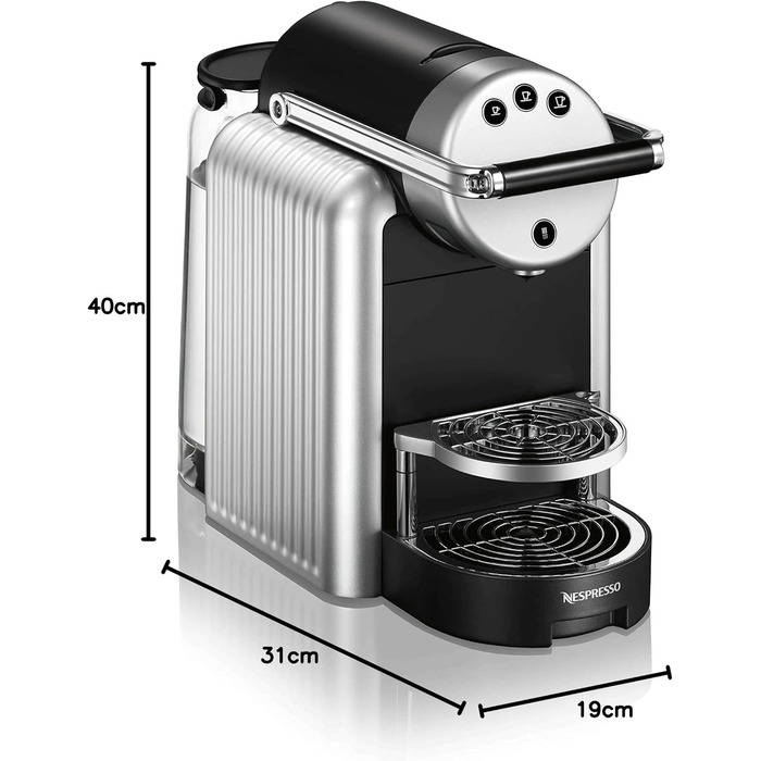 Nespresso Professional Zenius Coffee Machine including 50 Coffee Capsules - Coffee Maker for Small Offices - Silver Machine Starter Pack