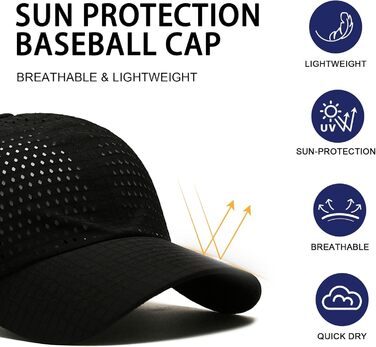 Кепка бейсболка чоловіча/жіноча Basecap (2 шт) чорно-синя, швидковисихаюча, літня, для спорту та активного відпочинку