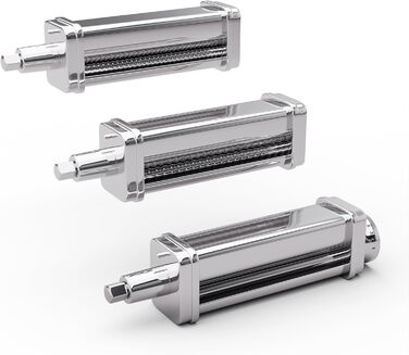 Кухонна машина Klarstein Chiara 1600W з чашею 5L з нержавіючої сталі, 12 швидкостей, LCD-дисплеєм, тиха робота ≤72 dB, набір для випічки, придатний для миття в посудомийній машині, корпус з алюмінію, сірий колір, насадка для пасти Klarstein Chiara