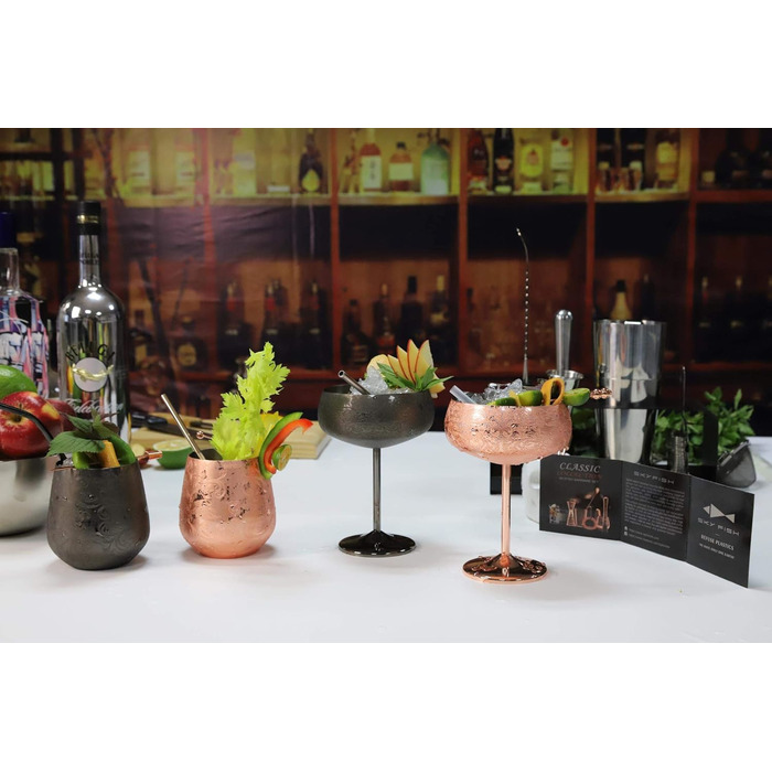Sky Fish Cocktail Set, 8-Piece Bar Accessory Set with Stainless Steel Stand, Perfect Home Bartending and Martini Cocktail Shaker Set.