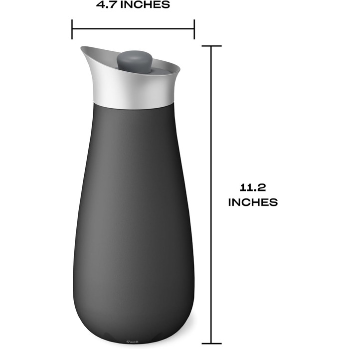 Охолоджувач для вина S'well - Чорний, 1.5 літри