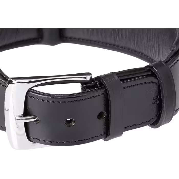 Nobby Leather Collar VINTO, black 60 cm (53-58 cm), 50 mm, 1 piece