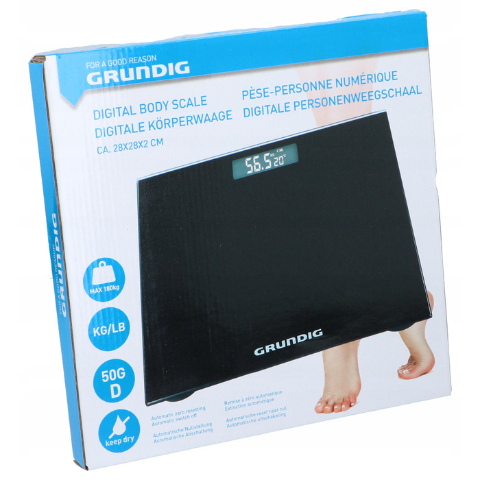Електронні ваги для ванної Grundig, до 180 кг, LCD-дисплей