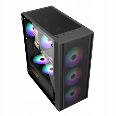Корпус Midi Tower ROCC01, 4x ARGB вентилятори + контролер, чорний