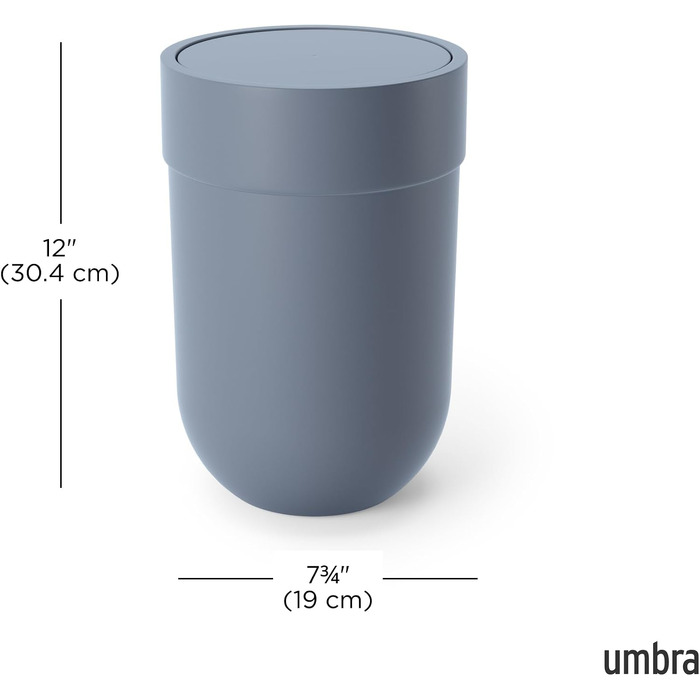 Сміттєвий кошик Umbra Touch з гойдальним кришкою, 6 л, колір сланцево-синій
