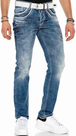 Чоловічі джинси Cipo & Baxx: сучасний денім, блакитний колір, розмір 29W/30L