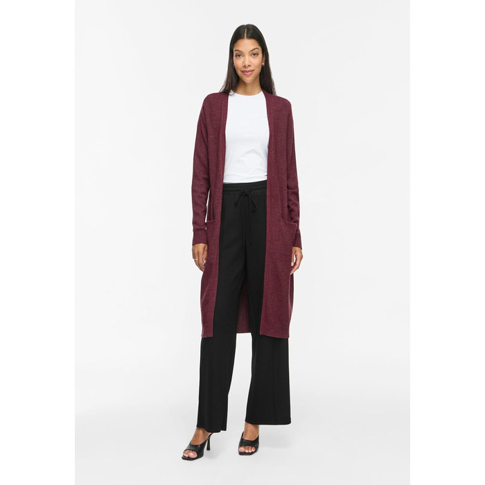 Кардиган жіночий Vila VIRIL Longline в'язаний (XL, Port Royale) - подовжений жакет