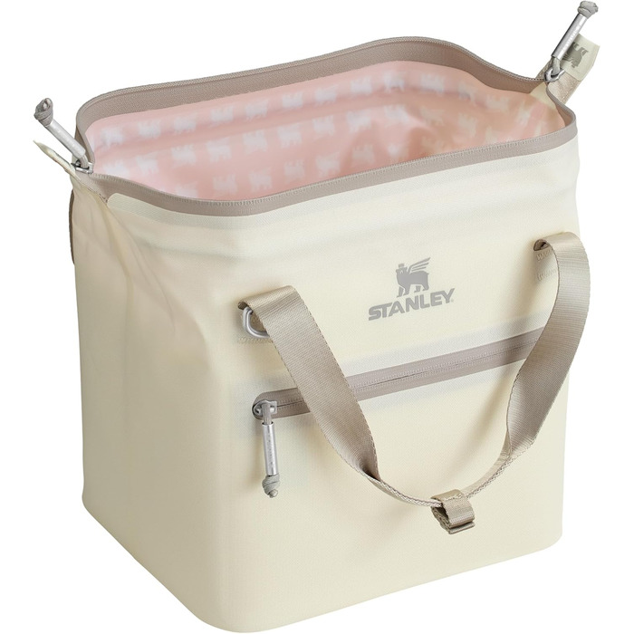Термосумка Stanley 1913 All-Day Julienne Maxi 7.0L бежева - велика сумка-холодильник з переробленного поліестеру, ручка для перенесення, сітчасті кишені