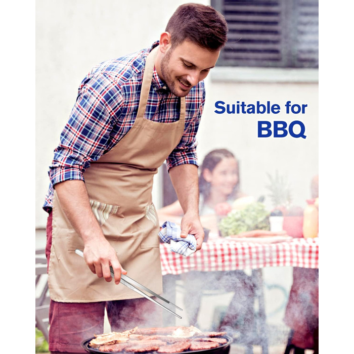 Набір кухонних пінцетів 10 дюймів, професійний, з нержавіючої сталі, для приготування, декорування та BBQ