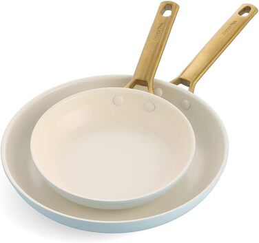 Набір сковорідок GreenPan Reserve з керамічним покриттям, 20 та 26 см, світло-блакитний, без PFAS, індукційні, для духовки, подарунок на День Матері