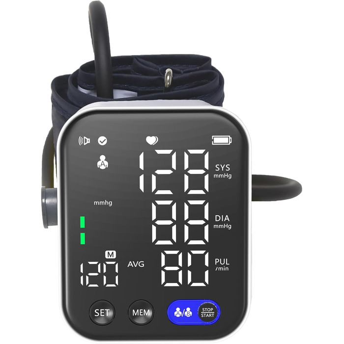 Тонометр на плече з LED-дисплеєм, HD-підсвічуванням, виявлення аритмії, CK-A139