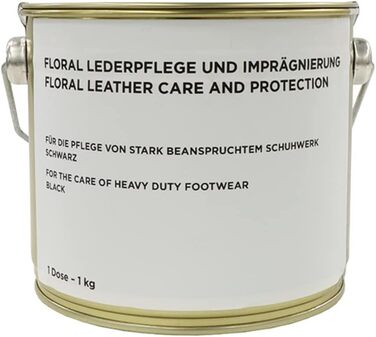 1kg Original German Armed Forces (Bundeswehr) Shoe Cream in Tin Bucket Leather Care Black BW 1kg=16.98EUR (1 Kg = 1.135 L, Black)