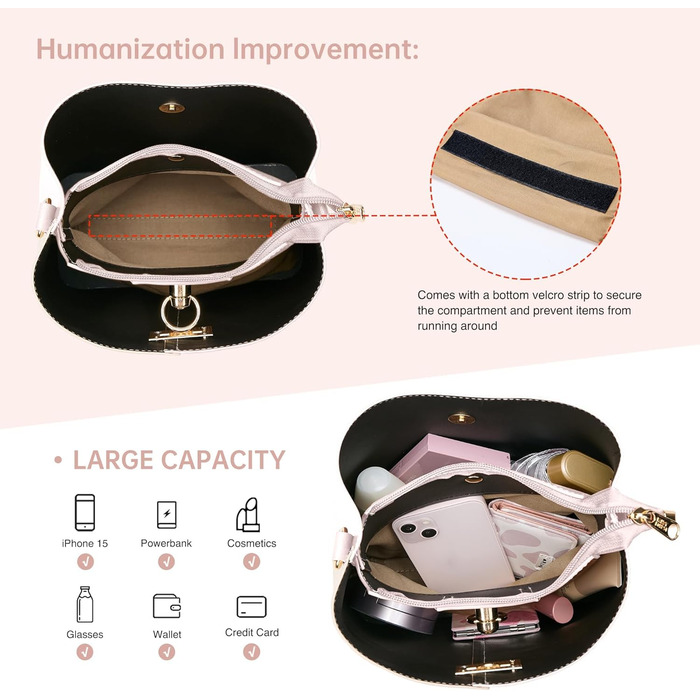 Сумка жіноча KALIDI Fancy Forest через плече з натуральної шкіри бежево-коричнева, стильна кросбоді сумка з регульованим ремінцем