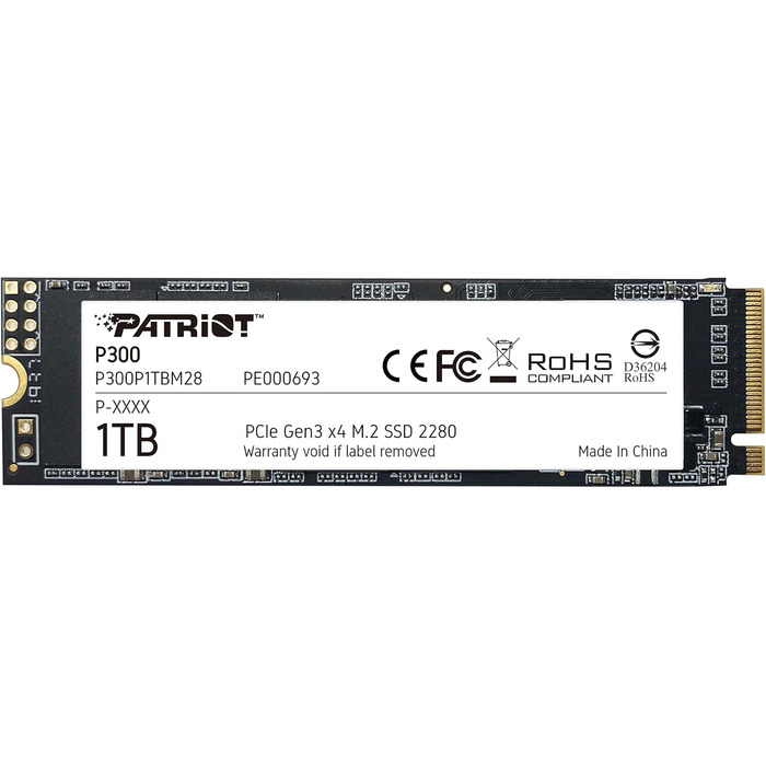SSD Patriot P300 M.2 PCIe Gen 3x4 1 TB - швидкий накопичувач