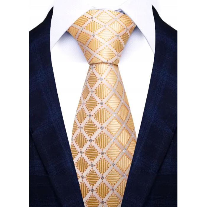 Широка краватка Elegance бежевого кольору