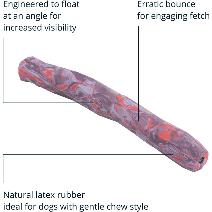 RUFFWEAR Gnawt-A-Stick Latex Dog Toy, Rubber Stick Dog Chew Toy for Pet Dogs, Premium Dog Toy & Boredom Buster, Dog Enrichment Toy & Fetch Stick (Lilac Orchid)
