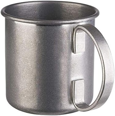 Moscow Mule 2 x 500 ml Cocktail Glasses, 27 cm Bar Spoon, 5cl Jigger & Black Lime Squeezer, Food-Grade, Cocktail Glass Set including Gift Box, (Antique Stainless Steel, 4 Piece (1 Pack))