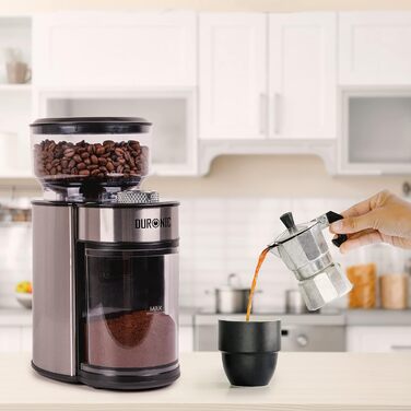Електрична кавомолка Duronic BG200: 200W, 200г зерен, регулювання помелу, для френч-пресу