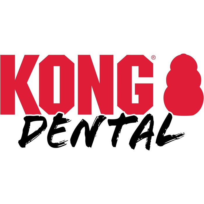 KONG Extreme Dental з мотузкою – іграшка для собак, наповнювана, каучукова, для догляду за зубами середніх порід