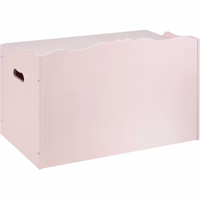 Amazon Basics Wooden Toy Box, 30 x 16 x 18.5 inches, Pink
