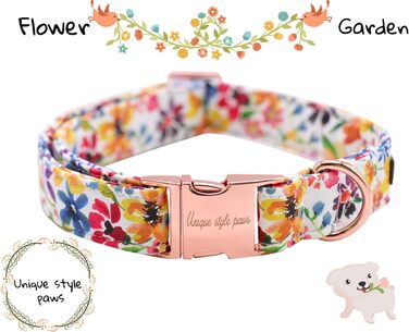 Ошатний нашийник для собак Unique Style з квітучою метеликом, регульований, XXS-XL (1 шт.)