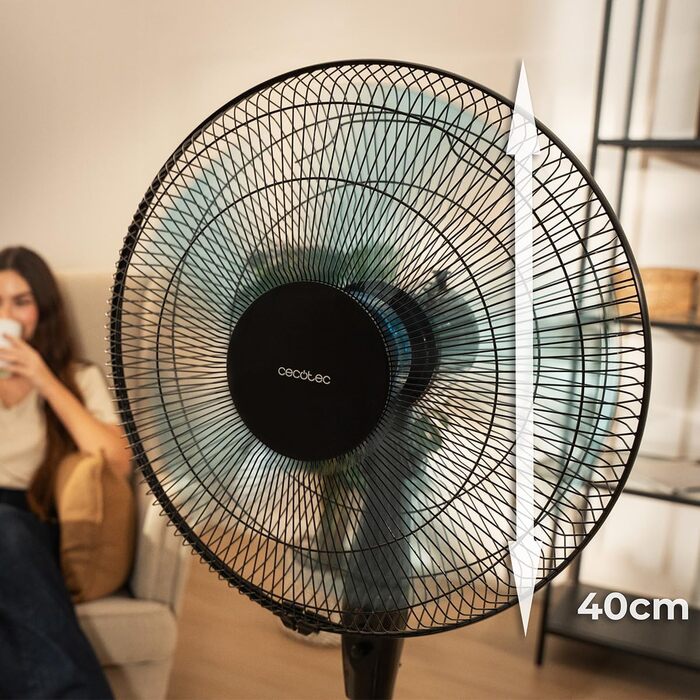 Вентилятор підлоговий Cecotec EnergySilence 515 WindLite Pro 40 см, 56 Вт, 3 швидкості, білий