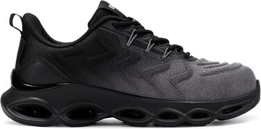 Черевики захисні чоловічі/жіночі LARNMERN зі сталевим підноском. Легкі, зручні, кольорові. Розмір 47 EU, темно-сірий.