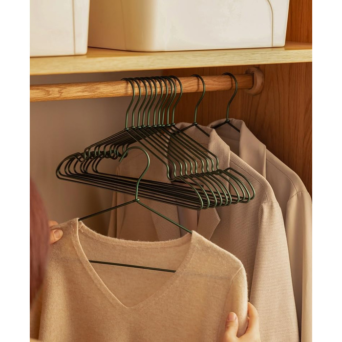 20-Piece Set of High-End Titanium Gray Aluminum Hangers, 41cm Ultra-Smooth Hangers, Durable Metal Hangers, Aluminum Alloy Hangers, Clothes Rack