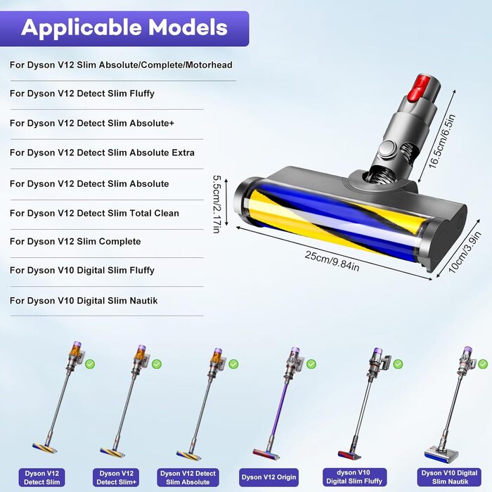 Фільтр HEPA для пилососа Dyson V12 Detect Slim (971517-01) - 3 фільтри + щітка