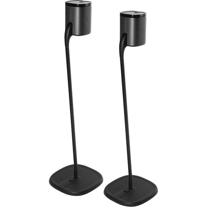Підставка GT STUDIO для SONOS One, One SL, Play:1, Play:3. Преміум дизайн, приховане кабельне підключення, важка основа (Пара, Чорний)