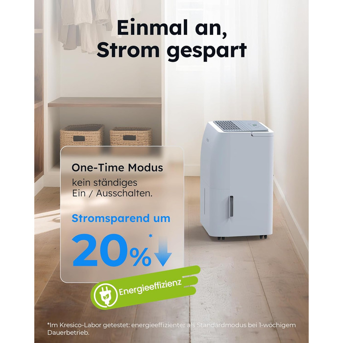 Електричний осушувач повітря 50 л/24 год, для підвалу та приміщень до 320 м³/125 м², таймер, шланг для відведення конденсату, фільтр, 10 років гарантії. Модель Gar (16 л/24 год.)