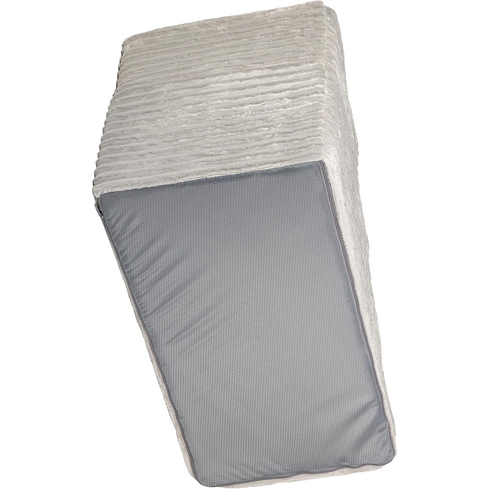 Сходинка для собак та котів Boutique Zoo | 50 см | 3 сходинки | М'який велюр | Сірий колір