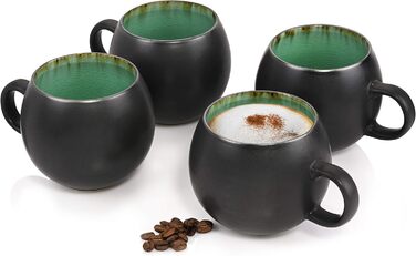 Набір чашок для еспресо Sänger Palm Beach (8 шт.) з блюдцями, 80 мл, кераміка, сучасний дизайн, PREMIUM COLLECTION