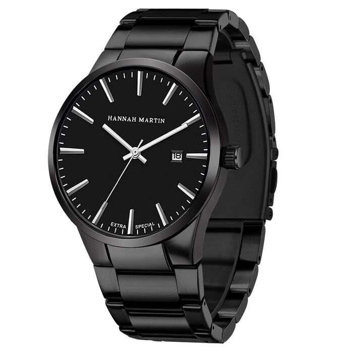 Годинник чоловічий OFF CUP з датою, кварцовий хронограф, водонепроникний, з нержавіючої сталі, для бізнесу та повсякденного носіння (білий)