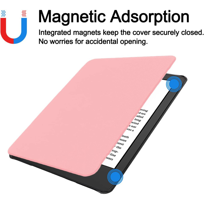 Чохол TOKILO для Kindle 6' E-Reader (11-го покоління 2024/2022), м'яке PU-шкіряне покриття з автоматичним увімкненням/вимиканням, не сумісний з iPad/Kobo/Tolino/Pocketbook/Sony E-Book Reader, темно-синій (AA-08)