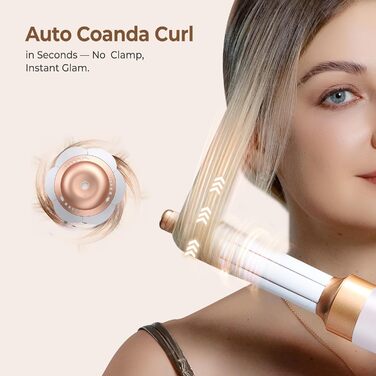 Іонський фен-щітка UKLISS Airstyler 7-в-1: 7 насадок, локони, укладка, сушка, для жінок (білий)