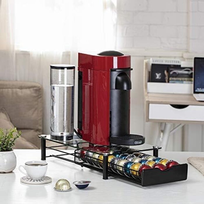 Організатор для капсул Vertuo/Nespresso: тримач для 40 капсул з ручкою (чорний)