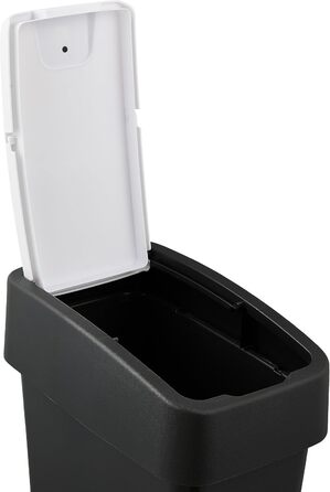 Преміум відро для сміття Keepkeeper з кришкою-відкидним механізмом, Soft Touch, 10 л, Magne, графітово-сірий колір