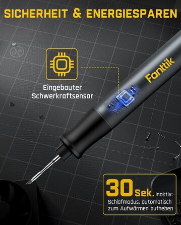 Набір паяльника Fanttik T1 Max: прецизійний, швидкий нагрів (7 сек), 6 температур (200~450°C), 4 насадки (C210), поворотний стійкий тримач, для ремонту